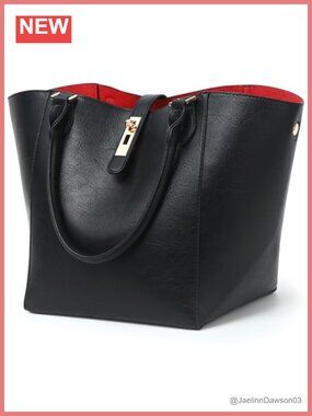 Large Work Tote Bag for Women Big Bucket Purse Designer Handbag Faux Leather